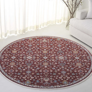 Safavieh Lauren Ralph Heriz Power-Loomed Polyester Area Rug for Formal Living Spaces 6'-7" x 6'-7" Round LRL1402Q-7R