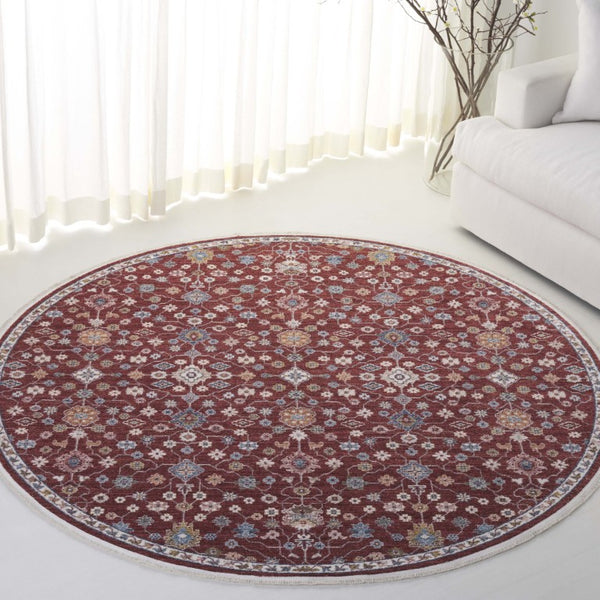 Safavieh Lauren Ralph Heriz Power-Loomed Polyester Area Rug for Formal Living Spaces 6'-7" x 6'-7" Round LRL1402Q-7R