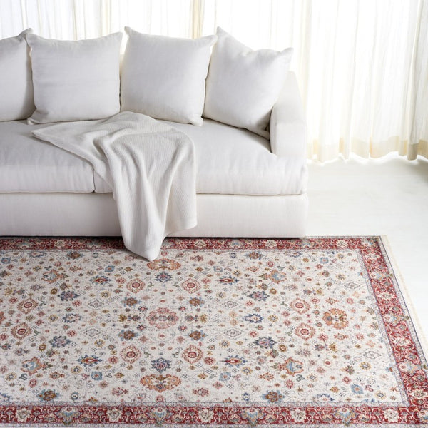 Safavieh Lauren Ralph Traditional Power Loomed Area Rug in Polyester Cotton Blend for Large Rooms 5'-0" x 8'-0" LRL1403A-5