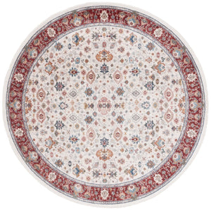 Safavieh Lauren Ralph Traditional Power Loomed Area Rug in Polyester Cotton Blend for Large Rooms 6'-7" x 6'-7" Round LRL1403A-7R