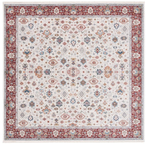 Safavieh Lauren Ralph Traditional Power Loomed Area Rug in Polyester Cotton Blend for Large Rooms 6'-7" x 6'-7" Square LRL1403A-7SQ