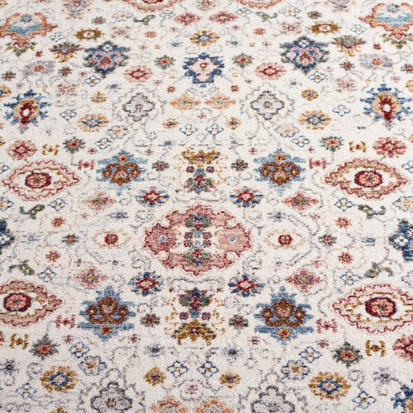 Safavieh Lauren Ralph Traditional Power Loomed Area Rug in Polyester Cotton Blend for Large Rooms 6'-7" x 6'-7" Square LRL1403A-7SQ