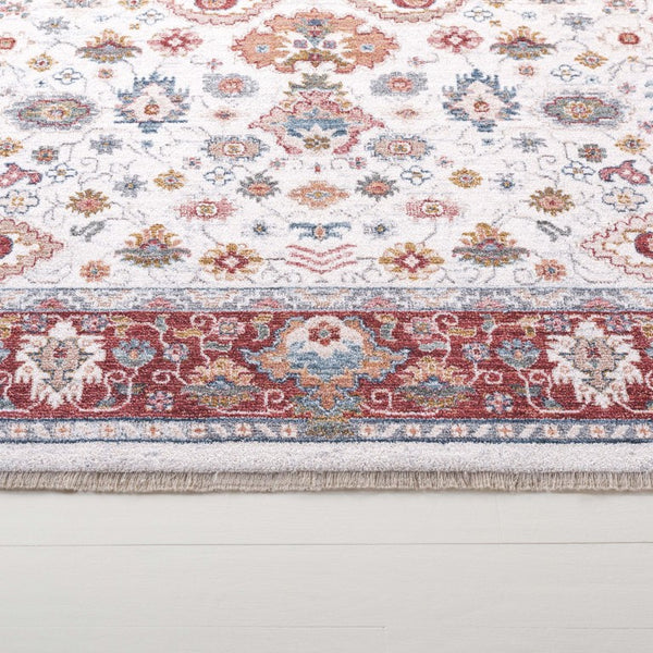 Safavieh Lauren Ralph Traditional Power Loomed Area Rug in Polyester Cotton Blend for Large Rooms 6'-7" x 6'-7" Square LRL1403A-7SQ