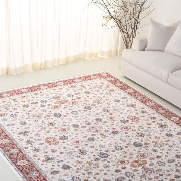 Safavieh Lauren Ralph Traditional Power Loomed Area Rug in Polyester Cotton Blend for Large Rooms 9'-0" x 12'-6" LRL1403A-9