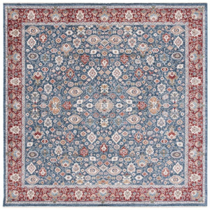 Safavieh Lauren Ralph Power-Loomed Polyester Cotton Blend Traditional Area Rug for Living Room 6'-7" x 6'-7" Square LRL1403M-7SQ