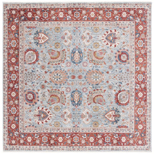 Safavieh Lrl Medallion Accent Rug Space-Dyed Polyester Traditional Floral for Entryways and Cozy Nooks 6'-7" x 6'-7" Square LRL1412F-7SQ