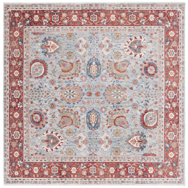 Safavieh Lrl Medallion Accent Rug Space-Dyed Polyester Traditional Floral for Entryways and Cozy Nooks 6'-7" x 6'-7" Square LRL1412F-7SQ