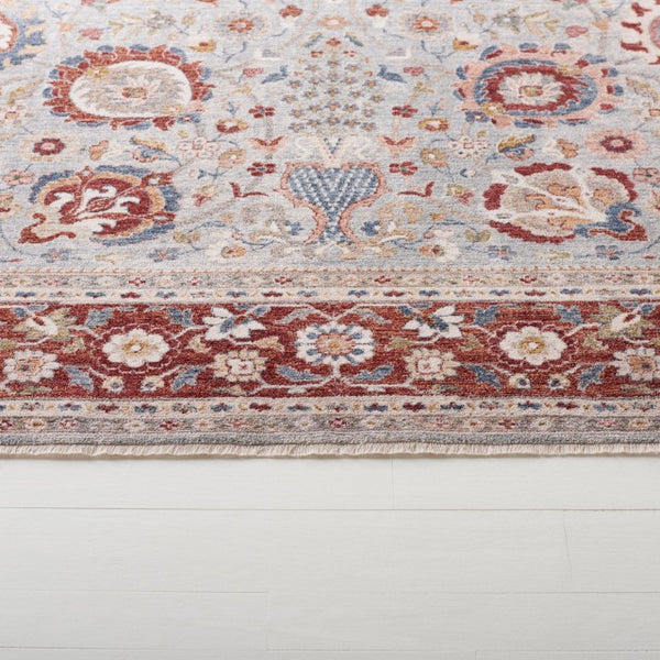 Safavieh Lrl Medallion Accent Rug Space-Dyed Polyester Traditional Floral for Entryways and Cozy Nooks 6'-7" x 6'-7" Square LRL1412F-7SQ