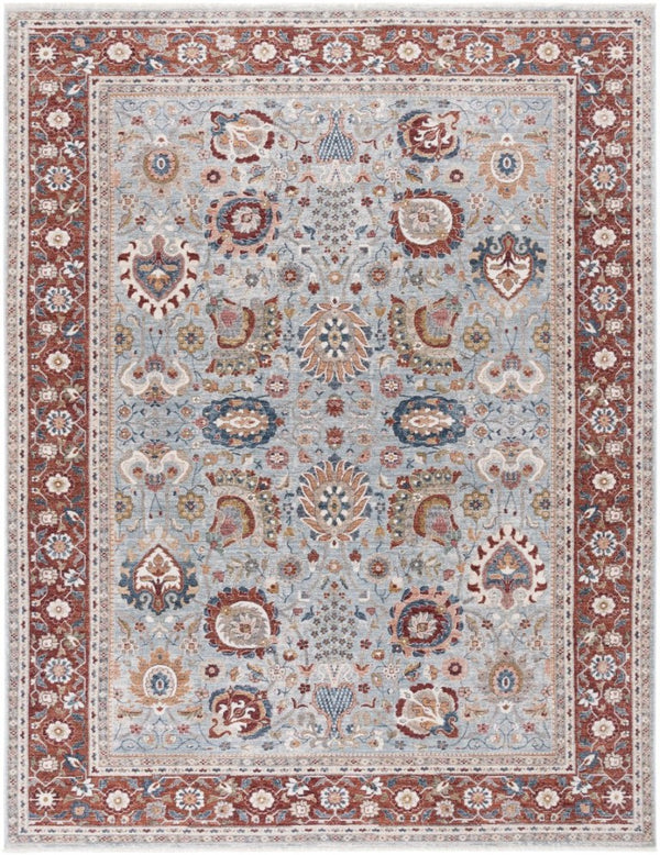 Safavieh Lrl Medallion Accent Rug Space-Dyed Polyester Traditional Floral for Entryways and Cozy Nooks 9'-0" x 12'-6" LRL1412F-9