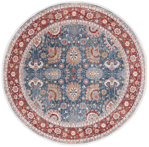 Safavieh Lrl Turkish Heritage Runner Rug Space Dyed Polyester Plush Pile Hallway Accent 6'-7" x 6'-7" (Round) LRL1412N-7R