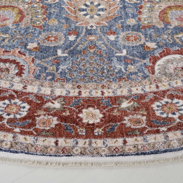 Safavieh Lrl Turkish Heritage Runner Rug Space Dyed Polyester Plush Pile Hallway Accent 6'-7" x 6'-7" (Round) LRL1412N-7R