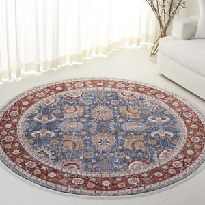 Safavieh Lrl Turkish Heritage Runner Rug Space Dyed Polyester Plush Pile Hallway Accent 6'-7" x 6'-7" (Round) LRL1412N-7R