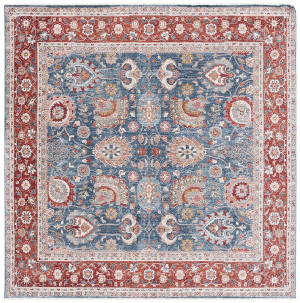 Safavieh Lrl Turkish Heritage Runner Rug Space Dyed Polyester Plush Pile Hallway Accent 6'-7" x 6'-7" (Square) LRL1412N-7SQ