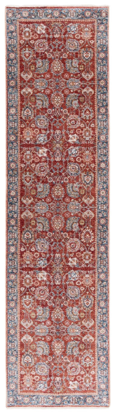 Safavieh Lrl Manley Traditional Runner Rug in Bold Red Navy Ivory for Entryways and Hallways 2'-0" x 8'-0" LRL1412P-28