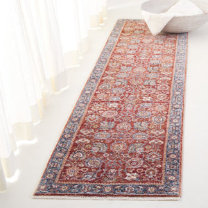 Safavieh Lrl Manley Traditional Runner Rug in Bold Red Navy Ivory for Entryways and Hallways 2'-0" x 8'-0" LRL1412P-28