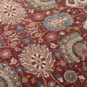 Safavieh Lrl Manley Traditional Runner Rug in Bold Red Navy Ivory for Entryways and Hallways 4'-0" x 6'-0" LRL1412P-4
