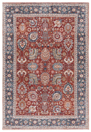Safavieh Lrl Manley Traditional Runner Rug in Bold Red Navy Ivory for Entryways and Hallways 6'-0" x 9'-2" LRL1412P-6