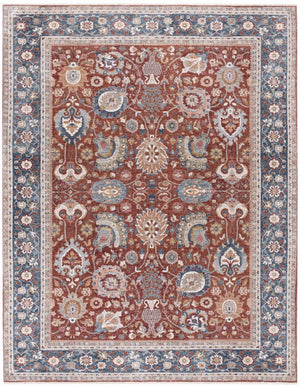 Safavieh Lrl Manley Traditional Runner Rug in Bold Red Navy Ivory for Entryways and Hallways 8'-0" x 10'-2" LRL1412P-8