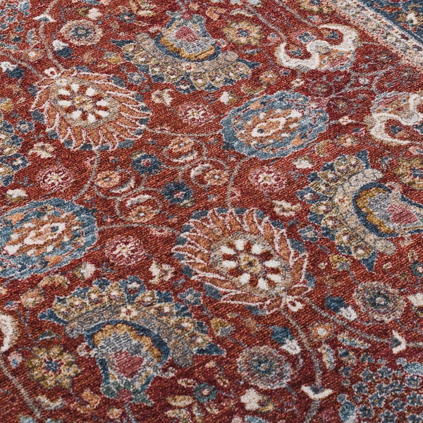 Safavieh Lrl Manley Traditional Runner Rug in Bold Red Navy Ivory for Entryways and Hallways 9'-0" x 12'-6" LRL1412P-9