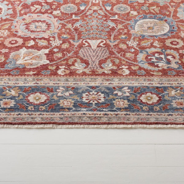 Safavieh Lrl Manley Traditional Runner Rug in Bold Red Navy Ivory for Entryways and Hallways 9'-0" x 12'-6" LRL1412P-9