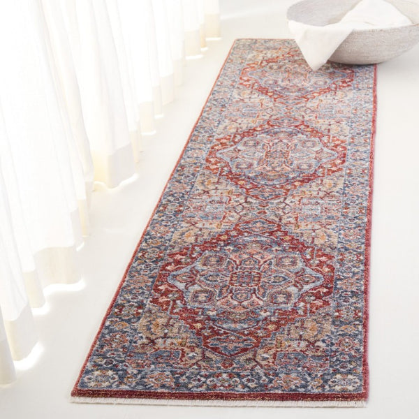 Safavieh Lrl Newtown Persian Floral Runner Spacedyed Polyester Hallway Rug Made in Turkey 2'-0" x 8'-0" LRL1413B-28