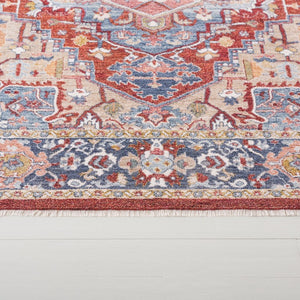 Safavieh Lrl Newtown Persian Floral Runner Spacedyed Polyester Hallway Rug Made in Turkey 4'-0" x 6'-0" LRL1413B-4
