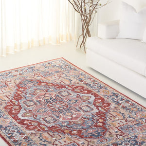 Safavieh Lrl Newtown Persian Floral Runner Spacedyed Polyester Hallway Rug Made in Turkey 5'-0" x 8'-0" LRL1413B-5