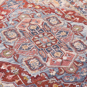 Safavieh Lrl Newtown Persian Floral Runner Spacedyed Polyester Hallway Rug Made in Turkey 6'-0" x 9'-2" LRL1413B-6