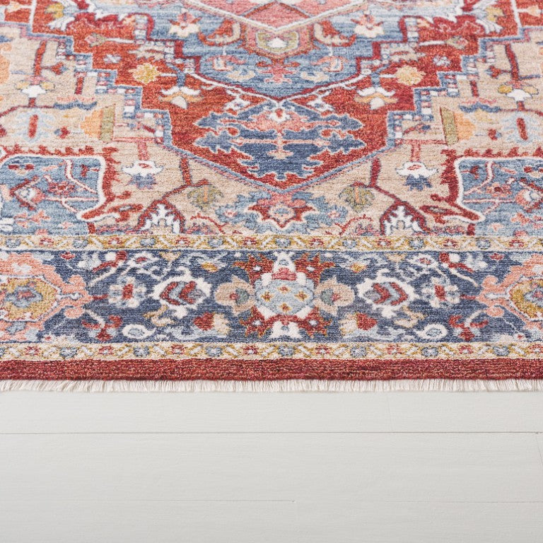 Safavieh Lrl Newtown Persian Floral Runner Spacedyed Polyester Hallway Rug Made in Turkey 8'-0" x 10'-2" LRL1413B-8