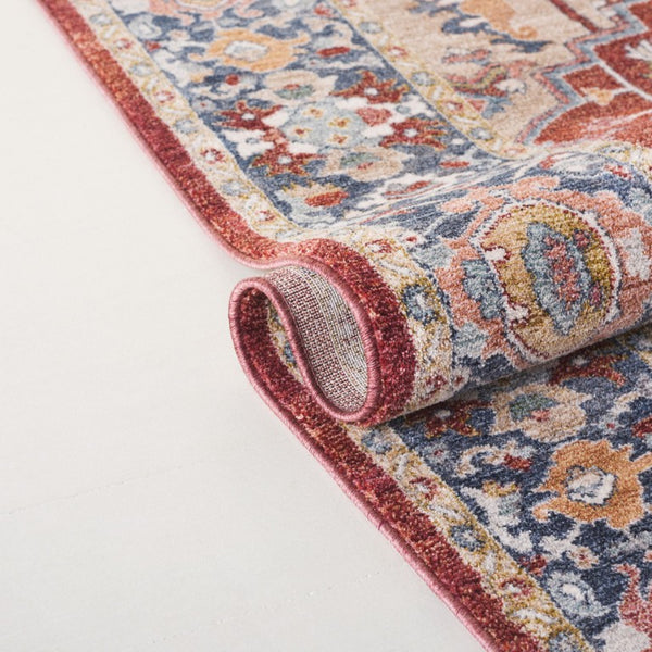 Safavieh Lrl Newtown Persian Floral Runner Spacedyed Polyester Hallway Rug Made in Turkey 8'-0" x 10'-2" LRL1413B-8