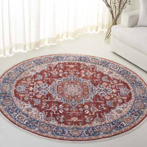 Safavieh Lrl Traditional Turkish Runner Rug Polyester Cotton Blend Hallway Accent Piece 6'-7" x 6'-7" (Round) LRL1414P-7R