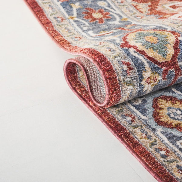 Safavieh Lrl Pemberton Power Loomed Polyester Rug with Heritage Medallion Motifs in Blue and Ivory 2'-6" x 4'-0" LRL1415M-24