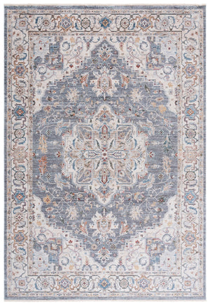 Safavieh Lauren Oversized Blue-Grey & Ivory Rug 8X10, Low-Profile Power-Loomed 1/4" Pile For Living Rooms 8'-0" x 10'-0" LRL1420H-8