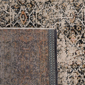 Safavieh Lauren Ralph Power-Loomed Ivory Navy Area Rug Formal Low Pile Living Room 6'-0" x 9'-2" LRL1608A-6