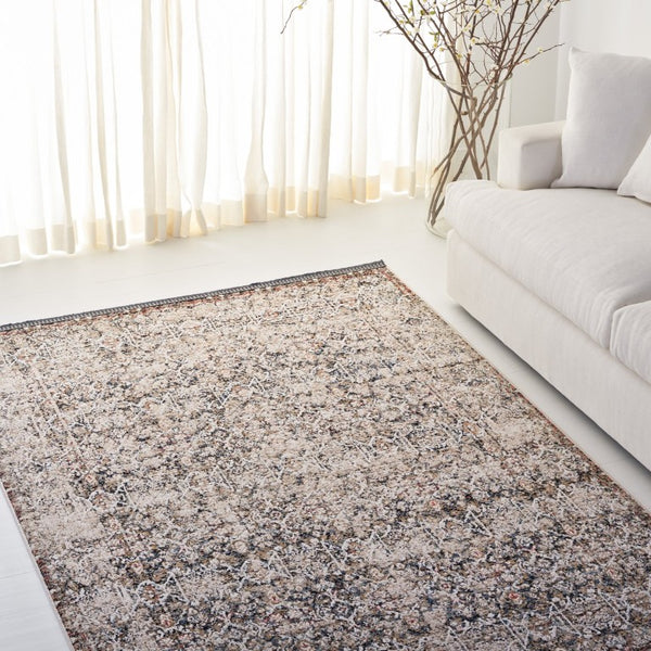 Safavieh Lauren Ralph Power-Loomed Ivory Navy Area Rug Formal Low Pile Living Room 6'-0" x 9'-2" LRL1608A-6