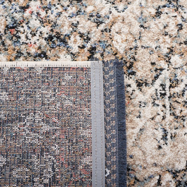 Safavieh Lauren Ralph Power-Loomed Ivory Navy Area Rug Formal Low Pile Living Room 6'-0" x 9'-2" LRL1608A-6