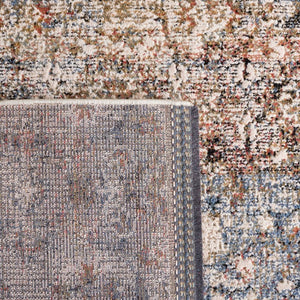 Safavieh Lauren Ralph Medallion Area Rug Ivory Navy Distressed Vintage Transitional Living Room 10'-0" x 14'-0" LRL1614A-10