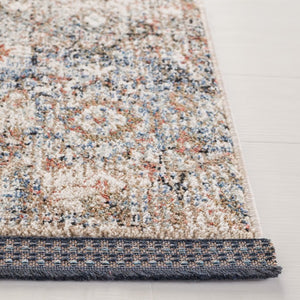 Safavieh Lauren Ralph Medallion Area Rug Ivory Navy Distressed Vintage Transitional Living Room 10'-0" x 14'-0" LRL1614A-10
