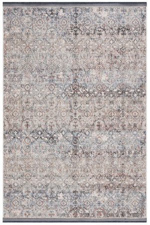 Safavieh Lauren Ralph Medallion Area Rug Ivory Navy Distressed Vintage Transitional Living Room 6'-0" x 9'-2" LRL1614A-6
