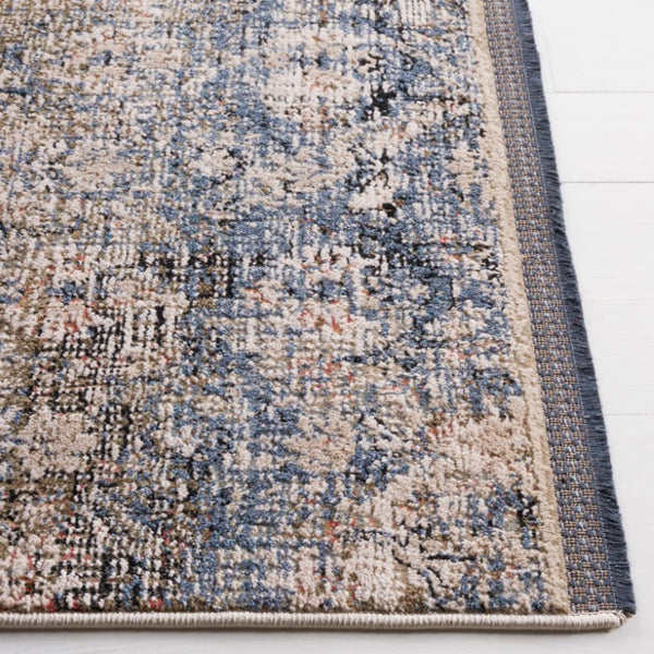 Safavieh Lauren Ralph Transitional Area Rug Power Loomed Turkey Navy Rust Polyester Blend 10'-0" x 14'-0" LRL1614N-10
