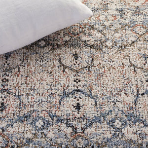 Safavieh Lauren Ralph Transitional Area Rug Power Loomed Turkey Navy Rust Polyester Blend 6'-0" x 9'-2" LRL1614N-6