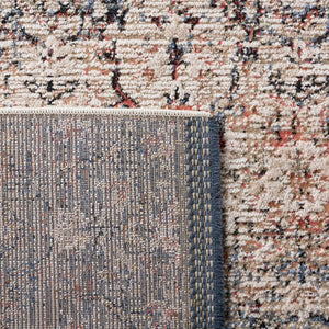 Safavieh Lauren Ralph Transitional Area Rug Power Loomed Turkey Navy Rust Polyester Blend 6'-0" x 9'-2" LRL1614N-6