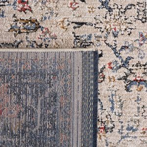 Safavieh Lauren Ralph Transitional Area Rug Ivory Navy Bordered Motif for Living and Dining Rooms 10'-0" x 14'-0" LRL1616A-10
