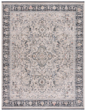 Safavieh Lauren Ralph Transitional Area Rug Ivory Navy Bordered Motif for Living and Dining Rooms 10'-0" x 14'-0" LRL1616A-10