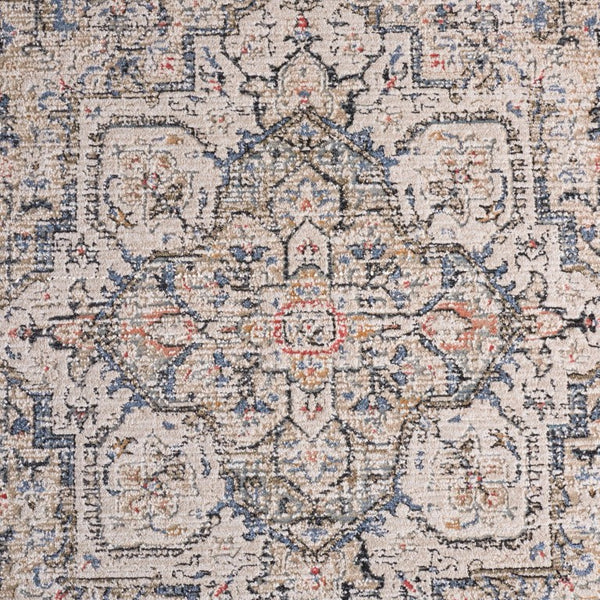 Safavieh Lauren Ralph Transitional Area Rug Ivory Navy Bordered Motif for Living and Dining Rooms 10'-0" x 14'-0" LRL1616A-10