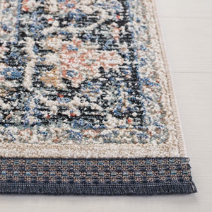 Safavieh Lauren Ralph Transitional Area Rug Ivory Navy Bordered Motif for Living and Dining Rooms 10'-0" x 14'-0" LRL1616A-10