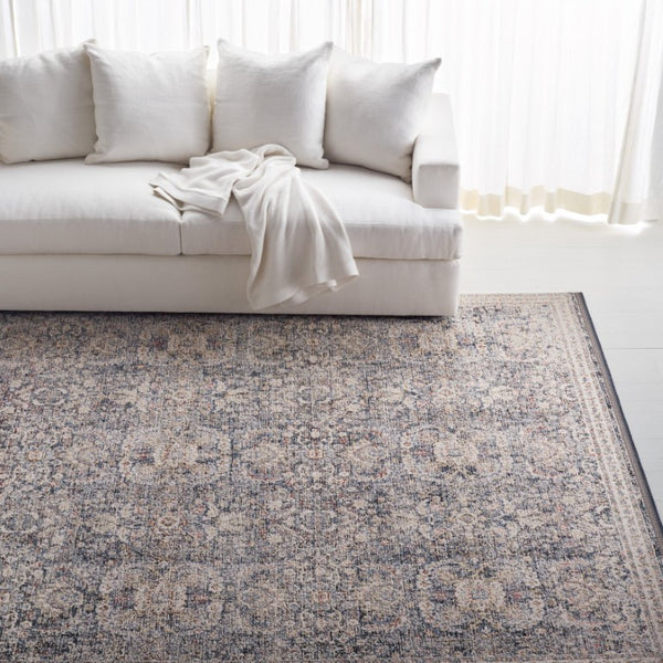 Safavieh Lauren Ralph Ivory Navy Transitional Area Rug Power Loomed Polyester Blend Living Room 10'-0" x 14'-0" LRL1618A-10