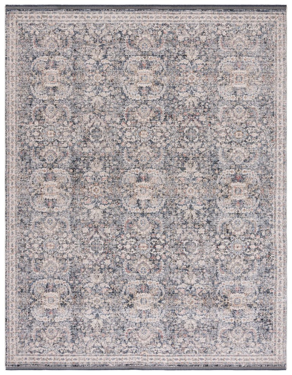 Safavieh Lauren Ralph Ivory Navy Transitional Area Rug Power Loomed Polyester Blend Living Room 10'-0" x 14'-0" LRL1618A-10