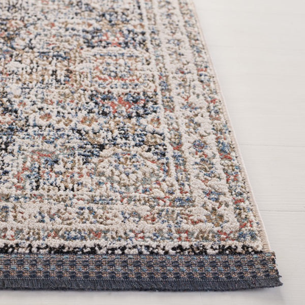 Safavieh Lauren Ralph Ivory Navy Transitional Area Rug Power Loomed Polyester Blend Living Room 10'-0" x 14'-0" LRL1618A-10