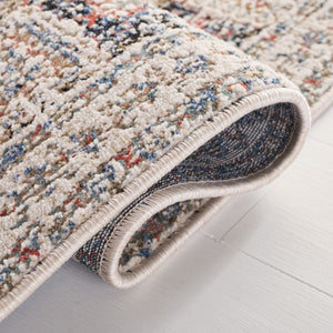 Safavieh Lauren Ralph Ivory Navy Transitional Area Rug Power Loomed Polyester Blend Living Room 10'-0" x 14'-0" LRL1618A-10